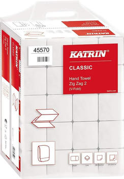 Katrin 45570 Classic Zick Zack 2 Papierhandtücher 2-lagig weiß (4000 Stk.)