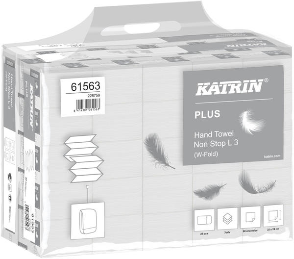 Katrin 61563 Plus Non Stop L 3 Papierhandtuch 3-lagig weiß (2250 Stk.)