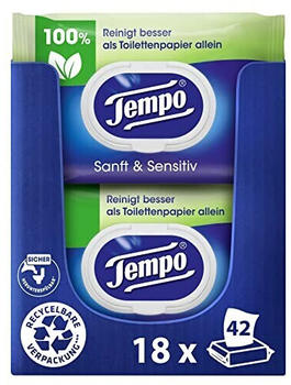 Tempo Sanft & Sensitiv Feuchtes Toilettenpapier (18 x 42 Stk.)
