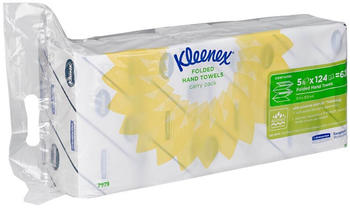 Kleenex K7979 Ultra Falthandtücher V-falz 2-lagig weiß (5 x 124 Blatt)