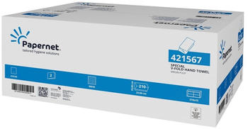 Papernet 421567 Falthandtücher V-Falz 2-lagig weiß 24 x 23 cm (3150 Stk.)