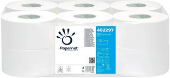 Papernet Toilettenpapier Mini Jumborolle 2-lagig weiß (12 Stk.)