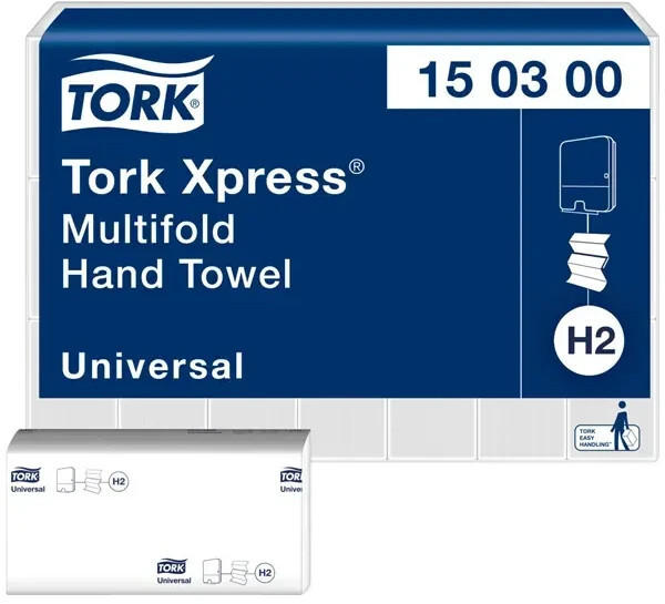 Tork 150300 Xpress Multifold H2 Papierhandtücher 2-lagig weiß (21 x 160 Stk.)