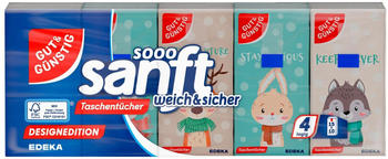 Gut & Günstig Taschentücher sanft weich & sicher Designedition (15 x 10 Stk.)