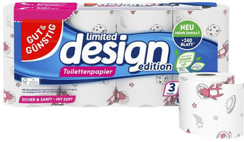 Gut & Günstig Toilettenpapier Limited Design 3-lagig (8 Rollen)
