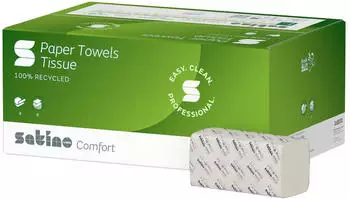 Satino by wepa 277410 Comfort Papierhandtücher 2-lagig Lagen-Falzung (3072 Stk.)