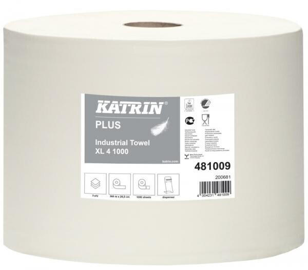 Katrin Plus 481009 XL 4 Putztuchrolle 4-lagig weiß (1 Stk.)