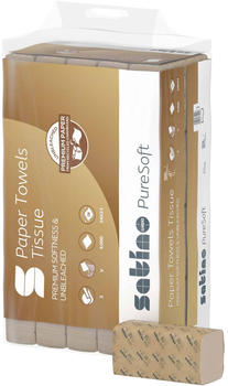 Satino by Wepa PureSoft PT3 Recycling Handtuchpapier 2-lagig beige V-Falz (4000 Stk.)
