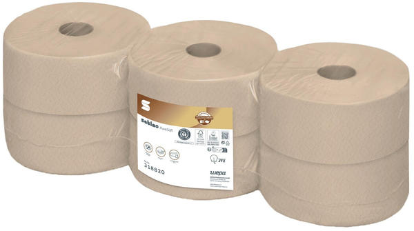 Satino 318820 PureSoft Jumbo Recycling Toilettenpapier 2-lagig (6 Rollen)