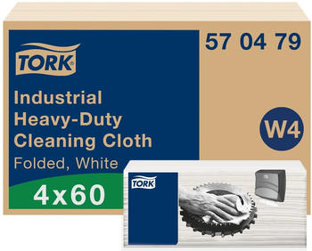 Tork Industrial Heavy-Duty W4 Reinigungstuch weiß (4 x 60 Stk.)