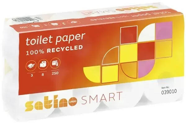 Satino Toilettenpapier Wepa Smart Kleinrollen hochweiß (64 Rollen)
