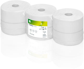Satino Wepa Comfort Großrollen-Toilettenpapier hochweiß 6 Rollen x 320 Meter