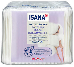 Isana Wattestäbchen (160 Stk.)
