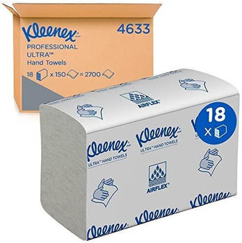 Kleenex 4633 Ultra Falt-Handtuchpapier 2-lagig weiß (18 x 150 Stk.)
