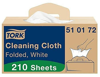Tork 510172 Reinigungst&uuml;cher in Handy-Box 1-lagig wei&szlig; 36 x42 cm (210 Stk.)