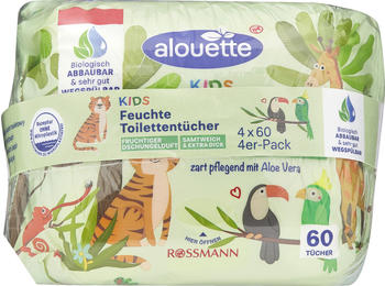 Alouette Kids feuchte Toilettentücher fruchtiger Dschungelduft (240 Stk.)
