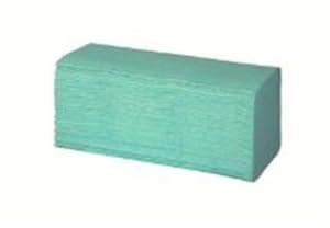 Temca (0.01 EUR / Stück) Papierhandtücher 061057 racon easy ZZ-Zickzack 25 x 23 cm 1-lagig grün Krepp 4600 Tücher 4600 Stück