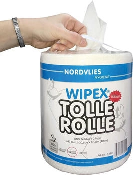 Plus Minus Zero Wipex K&uuml;chenrolle Tolle Rolle, 3480, 2-lagig, 447 Blatt je Rolle, Gro&szlig;pack, Jumborolle, 6 Rollen