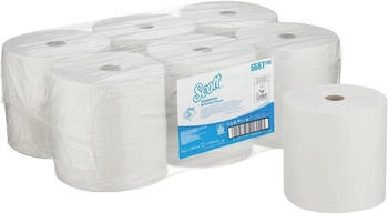 Kimberly-Clark Scott Handtuchrollen Essential XL, 6687, 1-lagig, wei&szlig;, 19,8cm x 354m x 20cm, 6 Rollen