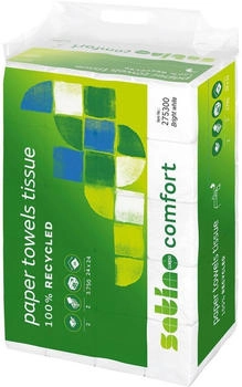 Satino Papierhandtuch 275300 24x24cm 2lg Z-Falz hw 3.750Bl.