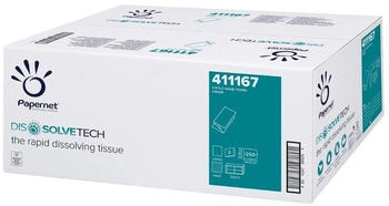 Papernet DissolveTech Papierhandtücher 2-lagig 3750 Blatt 24 x 21 cm V-Falz - 411167