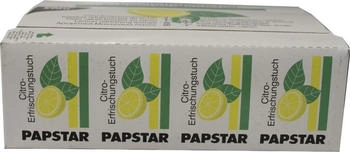 Papstar Starpak 200 Erfrischungstücher 14 cm x 14 cm "Citro" - weiß Papier 17200
