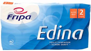 Fripa Edina Toilettenpapier, 2-lagig 1010809 , 1 Packung = 8 Rollen à 400 Blatt