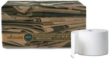 oecolife Fripa Toilettenpapier, RECYCLING, 3-lagig, lichtgrau 1591200 , 1 Karton = 12 Rollen à 250 Blatt