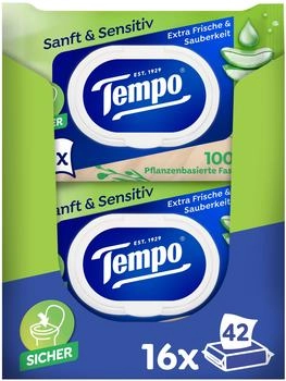 Tempo Sanft & Sensitiv Feuchtes Toilettentücher (16 x 42 Stk.)