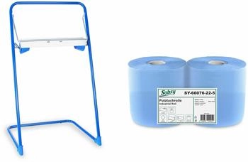 Plock Papierrolle mit Standfuß-Spender 2-lagig blau (2 Stk.)