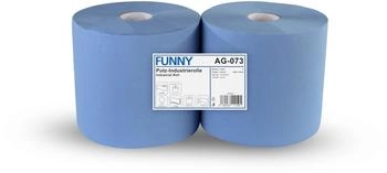 Funny Papierputztuch auf Rolle, 26x38 cm, 3-lagig, blau 1 Paket = 2 Rollen
