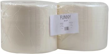 Funny Airlaid-Industrierolle - 1-lagig - hochwei&szlig; - 24x36 cm - 2 Putztuchrollen - wei&szlig;