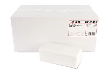 Quicky Papierhandtuch - 2-lagig - hochweiß - 22,7 x 21 cm - 4000 Handtücher - weiß