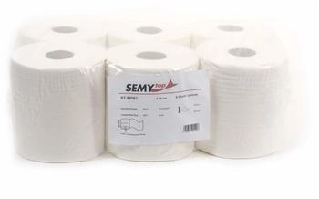 Semy Top Papierhandtuchrolle, Ø 19 cm, 1-lagig, hochweiß 1 Paket = 6 Rollen
