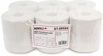 Semy Top Papierhandtuchrolle, Ø 19 cm, 2-lagig, weißlich 1 Paket = 6 Rollen