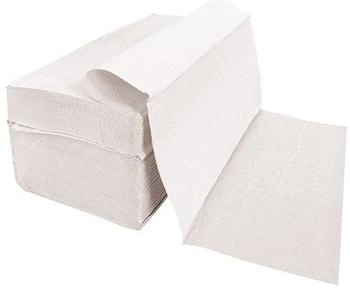 Mensch 20x200 Papierhandtücher 2-lagig gelegt Naturweiß 23x25 cm 100% Recyclingfaser Papierhandtuch Einweghandtuch - weiß 30402