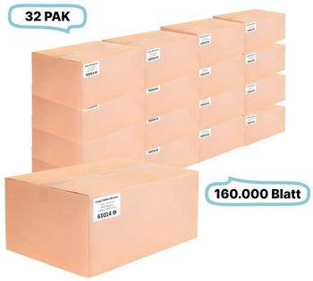 Blanc Hygienic Falthandtücher 25x23cm, 1-lg, 32Pak, 160.000Blatt gesamt, 5.000Blatt/Pak, Recycling-Krepp grün, V-Falz, CIL-les Tissue, Series R - HO-61014