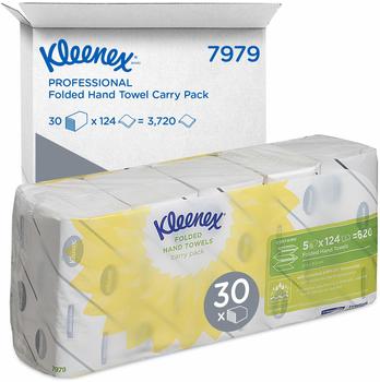 Kleenex ® Ultra™ Handtuchpapier, 2-lagig, 31,5 x 21,5 cm 7979 , 1 Karton = 30 Packungen à 124 Tücher = 3720 Tücher