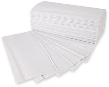 Mensch Papierhandtuch 1-lagig gelegt 23x25 cm ZZ/V-Falz Weiss