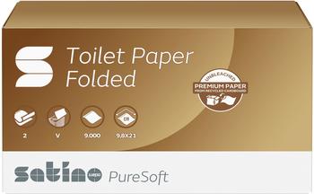 Wepa Professional (0.00 EUR / Blatt) Toilettenpapier Satino PureSoft 066560, 2-lagig, soft beige, 300 Blatt / Packung, 9000 Blatt