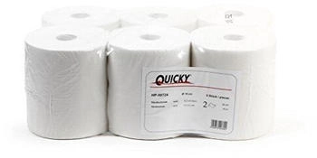 Quicky Rollenhandtuchpapier, 2-lagig, weiß 1 Paket = 6 Rollen
