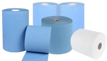 Funny Papierputztuch auf Rolle, 36x38 cm, 3-lagig, blau 1 Paket