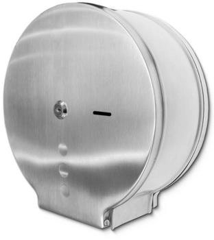 Blanc Hygienic Edelstahl Jumbo-Toilettenpapierspender matt + Jumborollen-Toilettenpapier 2-lagig 2 x 300m