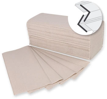 Mensch NATURESTAR Papierhandtücher Bio, V-Falz, 19 x 23 cm 304035 , 1 Karton = 20 Packungen à 225 Stück
