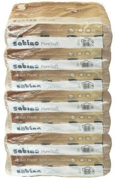 Satino (0.58 EUR / Rolle) Wepa Toilettenpapier PureSoft 044521, 4-lagig, soft beige, 130 Blatt / Rolle, Wepa 56 Rolle
