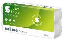 Satino comfort Toilettenpapier Kleinrollen, MT1-kompatibel 027060 , 1 Paket = 6 Packungen x 8 Rollen à 400 Blatt
