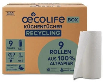 Fripa oecolife K&uuml;chenrolle Recycling 3299001 3lg 200Bl 9St