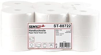 Semy Top Handtuchrolle mit 4 er Spezialkern, Ø 19 cm 1 Paket = 6 Rollen zu je 130 Meter, 2-lagig