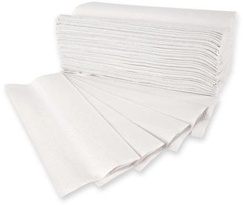 Mensch Franz Papierhandtuch 1-lagig "Recycling" gelegt, C-Falzung Weiss 24x152 Stück 32x25 cm - weiß 30464