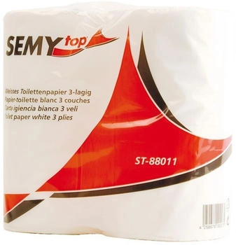 Plock Toilettenpapier, 3-lagig, weiss, 100 % Zellstoff 1 Paket = 16 Packungen à 4 x 200 Blatt
